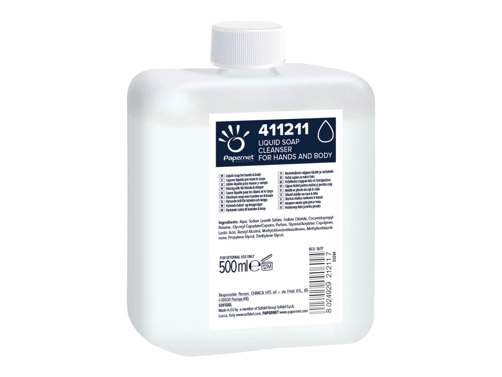 Mydło w płynie PAPERNET 411211 wkład 500ml